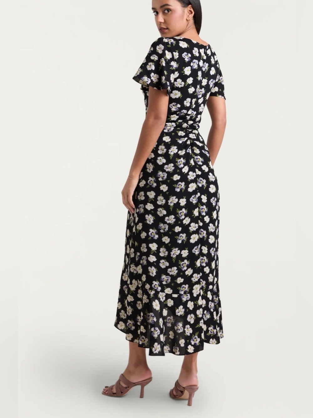 NWT Cinq a Sept Poppies Isha Dress in Navy Floral Size 2 - Picture 4 of 12